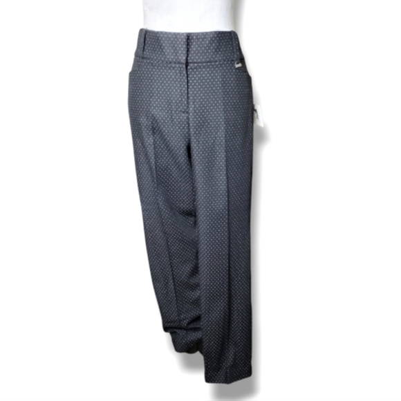 NWT Anne Klein Black Slim Ankle Pants Womens 10 Polished Workwear Career Stretch - Picture 1 of 9